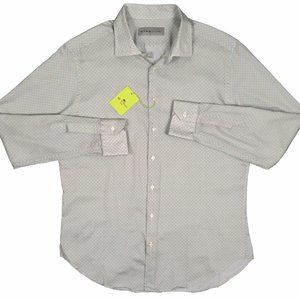 NEW $450 Etro Shirt!  e 44 US 17.5 XL  SLIM FIT  Pink With Dots  Sheer  ITALY